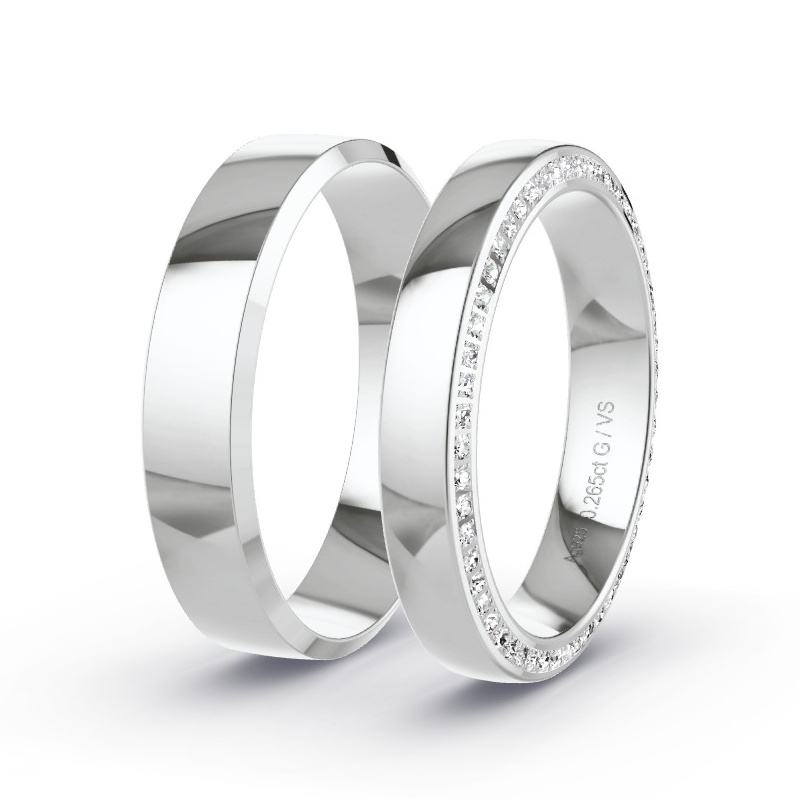 Wedding Rings 925 Silver - 0.265ct Diamonds - Model N°1511
