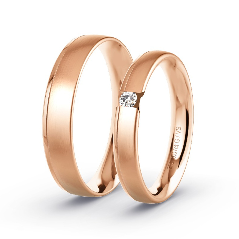 Anillos de matrimonio en best sale oro rosado