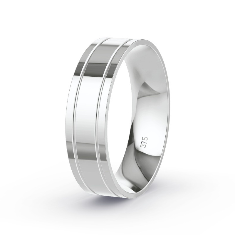 Wedding Ring 9ct White Gold - Model N°2161