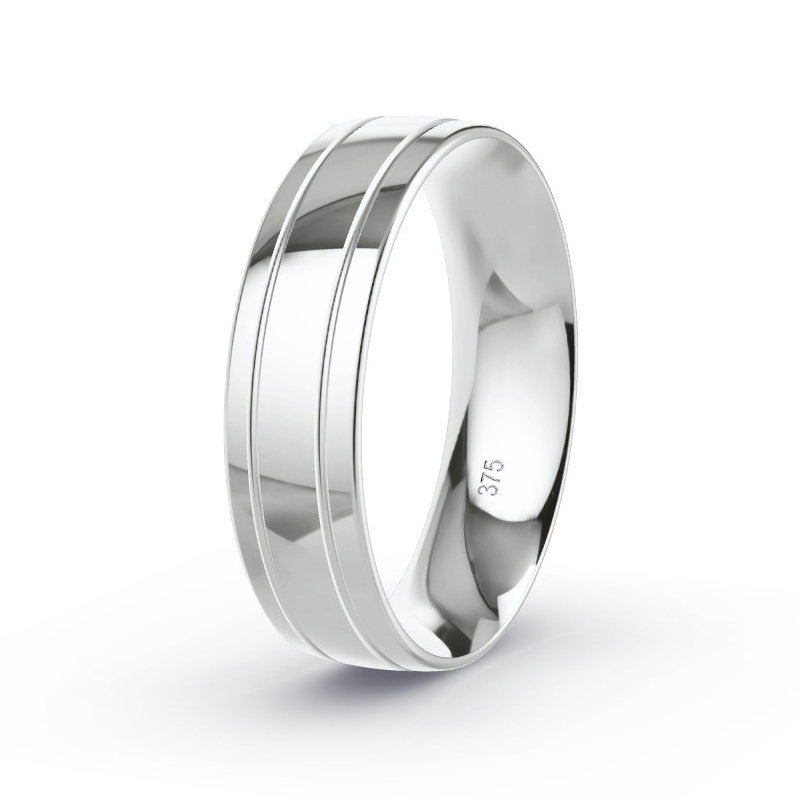 Wedding Ring 9ct White Gold - Model N°2163