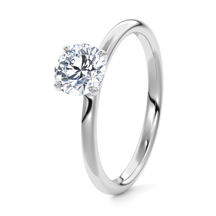 Engagement Ring 925 Silver - 0.15ct Diamonds - Model N°3013 Brilliant, Solitaire