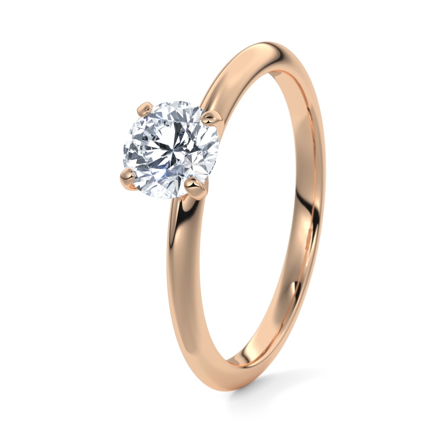 Pierścionek zaręczynowy Czerwone złoto 333 - 0.30 ct diamentem - Model N°3021 Brylant, Solitaire